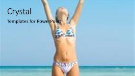  Presentation with paradise - Colorful theme enhanced with welcome to paradise backdrop and a light blue colored foreground