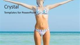  Presentation with paradise - Colorful PPT layouts enhanced with welcome to paradise backdrop and a light blue colored foreground