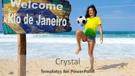  Presentation with brazil - PPT theme consisting of welcome-to-rio-de-janeiro background and a lemonade colored foreground