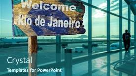  Presentation with brazil - Presentation design enhanced with welcome-to-rio-de-janeiro background and a  colored foreground