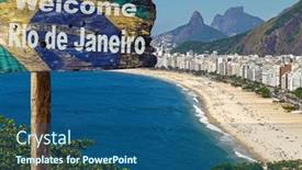  Presentation with welcome solar system - Slide set consisting of welcome-to-rio-de-janeiro background and a ocean colored foreground