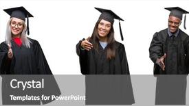  Presentation with young business people - PPT layouts featuring welcome education - collage of group of young background and a gray colored foreground