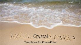  Presentation with welcome - Presentation having welcome written in a sandy background and a soft green colored foreground