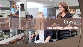  Presentation with beauty salon - Beautiful theme featuring welcoming customer to beauty salon backdrop and a coral colored foreground