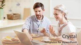  Presentation with video conferencing - Colorful presentation theme enhanced with  backdrop and a  colored foreground