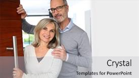  Presentation with people helping each teamwork couple - Slide set featuring best slides - brothers and sister sliding on background and a white colored foreground