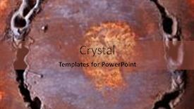  Presentation with metal - PPT theme enhanced with weld-seam-on-old-plate background and a tawny brown colored foreground