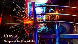  Presentation with steel factory - Audience pleasing theme consisting of welder-erecting-technical-steel-industrial backdrop and a wine colored foreground