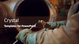  Presentation with welding - Slides having welder-prepares-electrodes-for-welding background and a tawny brown colored foreground