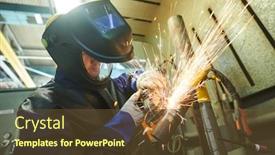  Presentation with joints - Slide set having welding-and-sanding-joints-industrial background and a tawny brown colored foreground