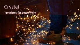  Presentation with welding - Cool new presentation theme with welding-arcs-and-sparks-falling backdrop and a wine colored foreground