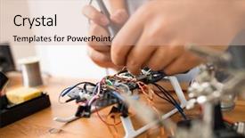  Presentation with welding - Colorful theme enhanced with welding component for flying drone backdrop and a lemonade colored foreground