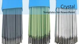  Presentation with welding - Audience pleasing slide deck consisting of welding electrodes isolated with clipping backdrop and a light blue colored foreground