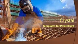  Presentation with foundation - Presentation theme having welding-hardware-to-lay background and a tawny brown colored foreground