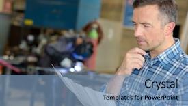  Presentation with welding inspection - Colorful PPT layouts enhanced with welding inspection - man reading in a welder backdrop and a teal colored foreground