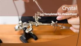  Presentation with welding - Audience pleasing slide set consisting of welding-on-drone-body backdrop and a  colored foreground