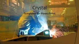  Presentation with welding safety - PPT layouts enhanced with welding safety - welder background and a gold colored foreground