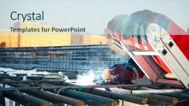  Presentation with welding - Amazing slide deck having welding backdrop and a sky blue colored foreground