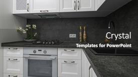  Presentation with kitchen furniture - Audience pleasing presentation consisting of well-designed-wooden-furniture backdrop and a dark gray colored foreground