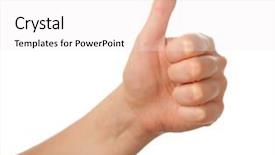  Presentation with done - Presentation with well done - thumbs up isolated background and a sky blue colored foreground