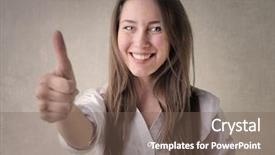  Presentation with done - Cool new PPT layouts with well done - thumbs up backdrop and a violet colored foreground