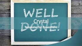  Presentation with done - PPT layouts enhanced with well done text on school background and a teal colored foreground