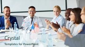  Presentation with done - Presentation theme with well done background and a sky blue colored foreground