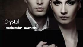  Presentation with luxury nature couple - Theme enhanced with well dressed - fashionable couple background and a dark gray colored foreground