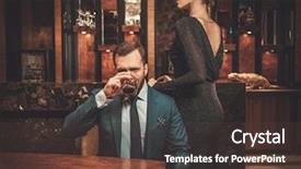  Presentation with well - Slide deck consisting of well-dressed couple in luxury background and a tawny brown colored foreground