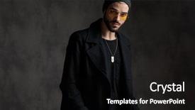  Presentation with natural gas well - PPT layouts having well-dressed man wearing shade background and a black colored foreground