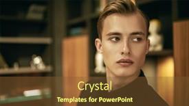  Presentation with home office - Slides having well-groomed-handsome-young-man background and a tawny brown colored foreground