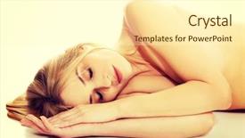  Presentation with well - Beautiful PPT layouts featuring well groomed pregnant woman relaxing on the floor backdrop and a cream colored foreground