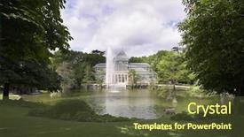  Presentation with crystal - Colorful slides enhanced with well-known crystal palace lake backdrop and a tawny brown colored foreground