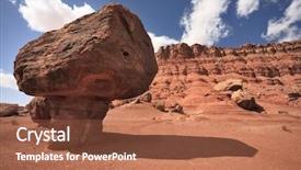  Presentation with sun desert - Theme consisting of well-known huge mushroom background and a  colored foreground