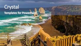  Presentation with melbourne - Beautiful PPT theme featuring well-known rocks twelve apostle backdrop and a ocean colored foreground
