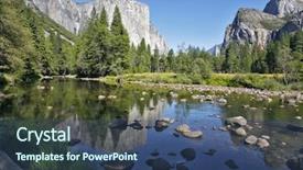  Presentation with natural gas well - Amazing presentation theme having well-known rocky monolith al - captain are reflected in the river mersed in yosemite park backdrop and a ocean colored foreground