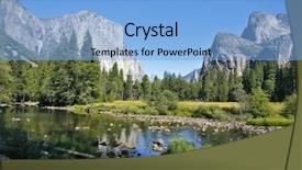  Presentation with yosemite - Colorful PPT layouts enhanced with well-known rocky monolith - captain are reflected in the river mersed in yosemite park backdrop and a light blue colored foreground