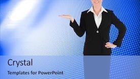  Presentation with space suit - Cool new theme with well led - composite image of charming woman backdrop and a light blue colored foreground