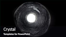  Presentation with end - PPT theme consisting of well light at the end background and a wine colored foreground