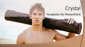  Presentation with beach palm tree wedding - Cool new PPT theme with well logging - beach workout male athlete exercising backdrop and a  colored foreground