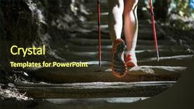  Presentation with athletes - Audience pleasing slide deck consisting of well logging - female athletes with sticks backdrop and a wine colored foreground