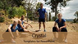  Presentation with boot camp - Audience pleasing slide deck consisting of well logging - group of people relaxing backdrop and a  colored foreground