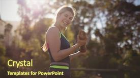  Presentation with obstacle course - Amazing PPT layouts having well logging - portrait of happy woman carrying backdrop and a  colored foreground