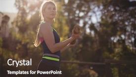  Presentation with obstacle course - Cool new PPT layouts with well logging - woman carrying wooden log backdrop and a  colored foreground