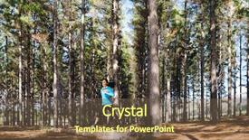  Presentation with trail running runner - Colorful presentation design enhanced with well logging - woman trail running backdrop and a  colored foreground