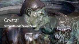  Presentation with well - Slides enhanced with croatia zagreb - well of life-detail background and a gray colored foreground