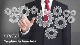  Presentation with well - PPT layouts enhanced with well organized work process background and a dark gray colored foreground