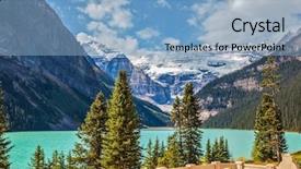  Presentation with banff national park - Colorful PPT layouts enhanced with well quay at lake louise backdrop and a light blue colored foreground