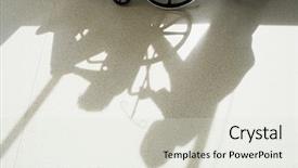  Presentation with elderly patient nurse cares - Slides with well soon - nurse pushing patient in wheelchair background and a sky blue colored foreground