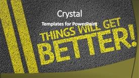  Presentation with well - Presentation theme consisting of well soon - things will get better written background and a dark gray colored foreground